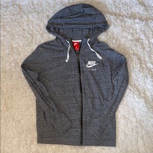 Grey Nike zip up hoodie!!